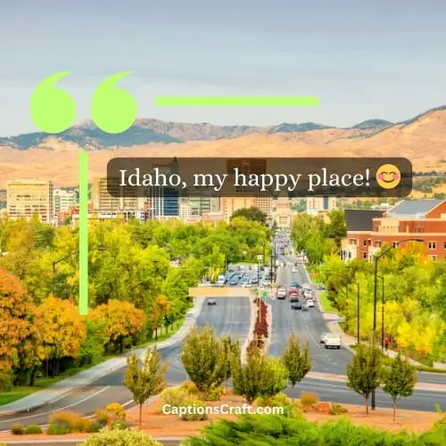 Superb Idaho Instagram Captions
