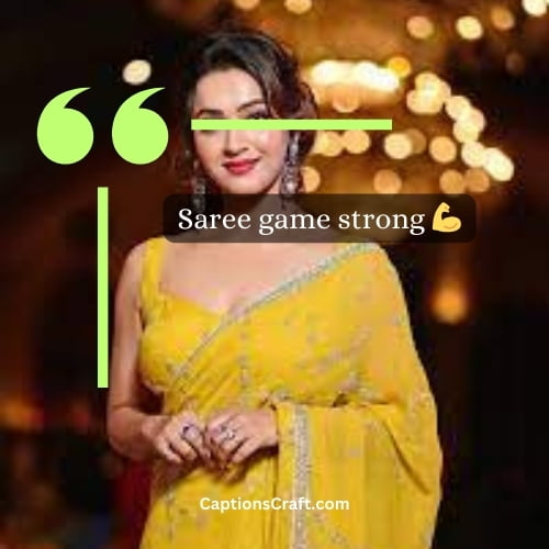 Three Word Instagram Captions For Saree (Editors Pick)