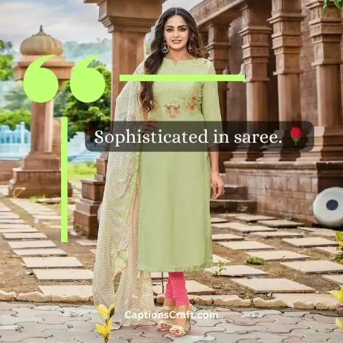 Three Word Traditional Outfit Captions For Instagram For Girl (Editors Pick)