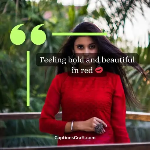 Two-Word Instagram Captions About Red
