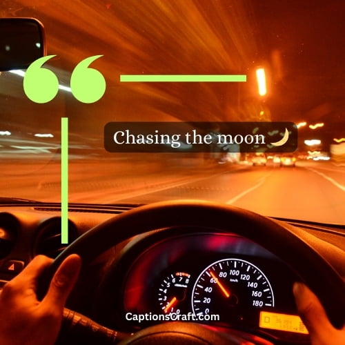 Two-word Night Driving Captions For Instagram