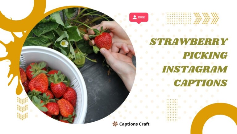strawberry picking instagram captions