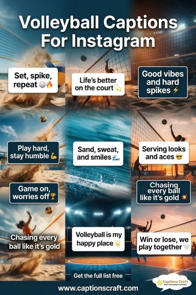 145+ Unforgettable Volleyball Captions For Instagram and Quotes to Inspire Your Game