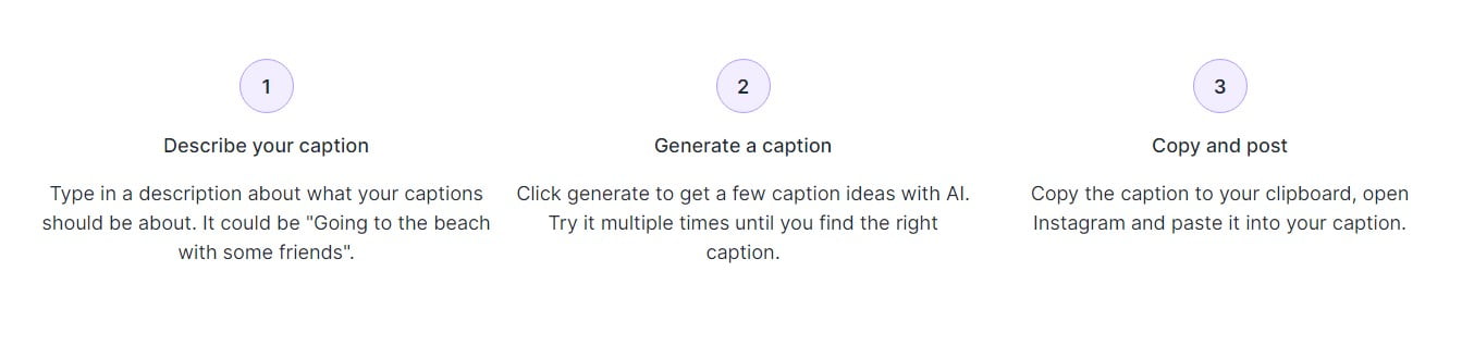 How to generate a Instagram caption