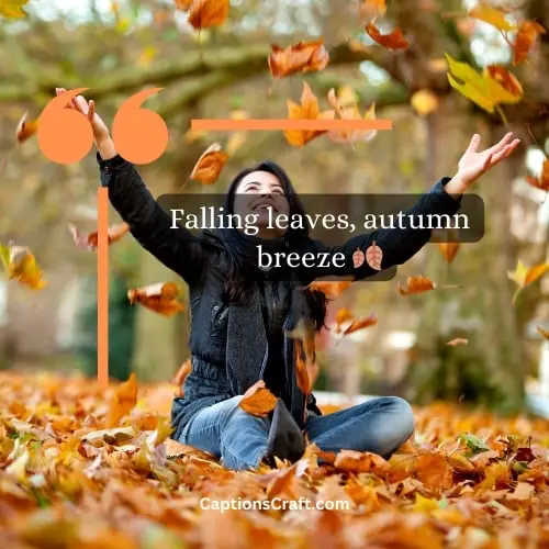One-word Autumn Instagram Captions