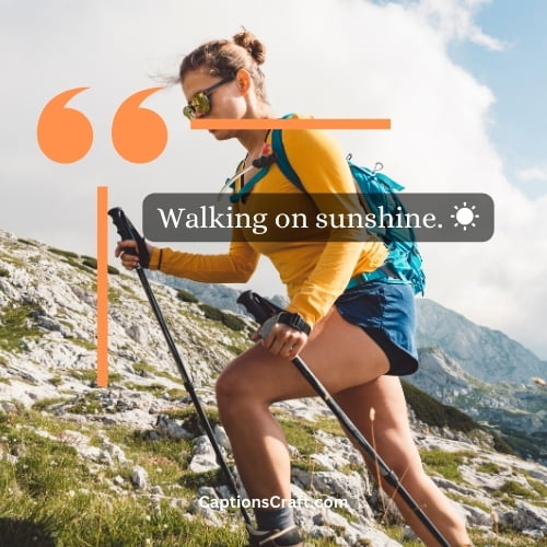 One-word Instagram Captions Hiking