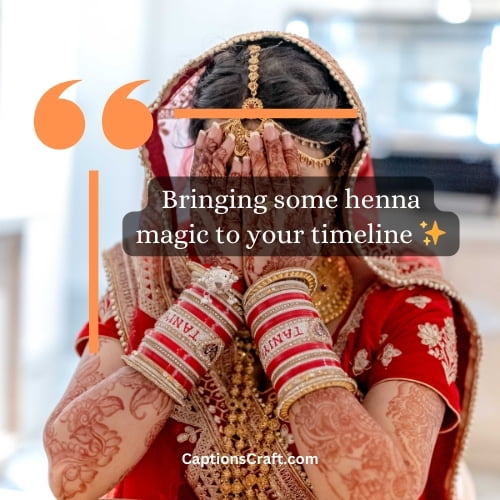 One-word Mehndi Captions For Instagram