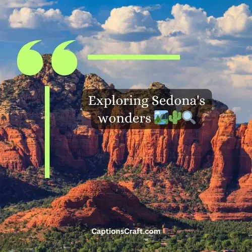 Three Word Sedona Instagram Captions (Editors Pick)