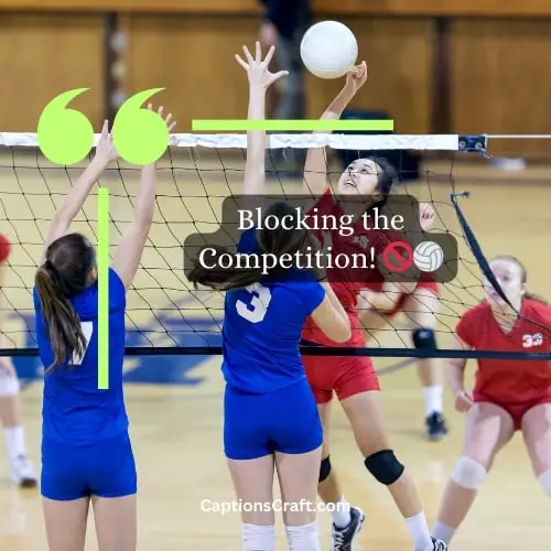Three Word Volleyball Instagram Captions (Editors Pick)