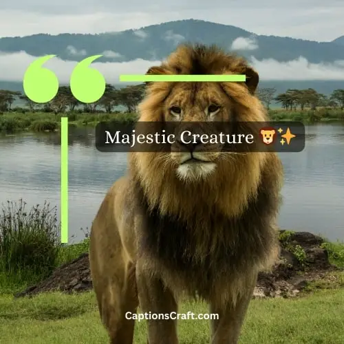 Three-word Lion Instagram Captions (Editors Pick)