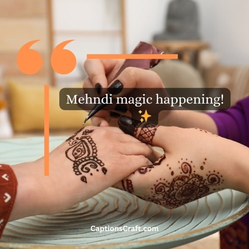 Three-word Mehndi Captions For Instagram (Editors Pick)