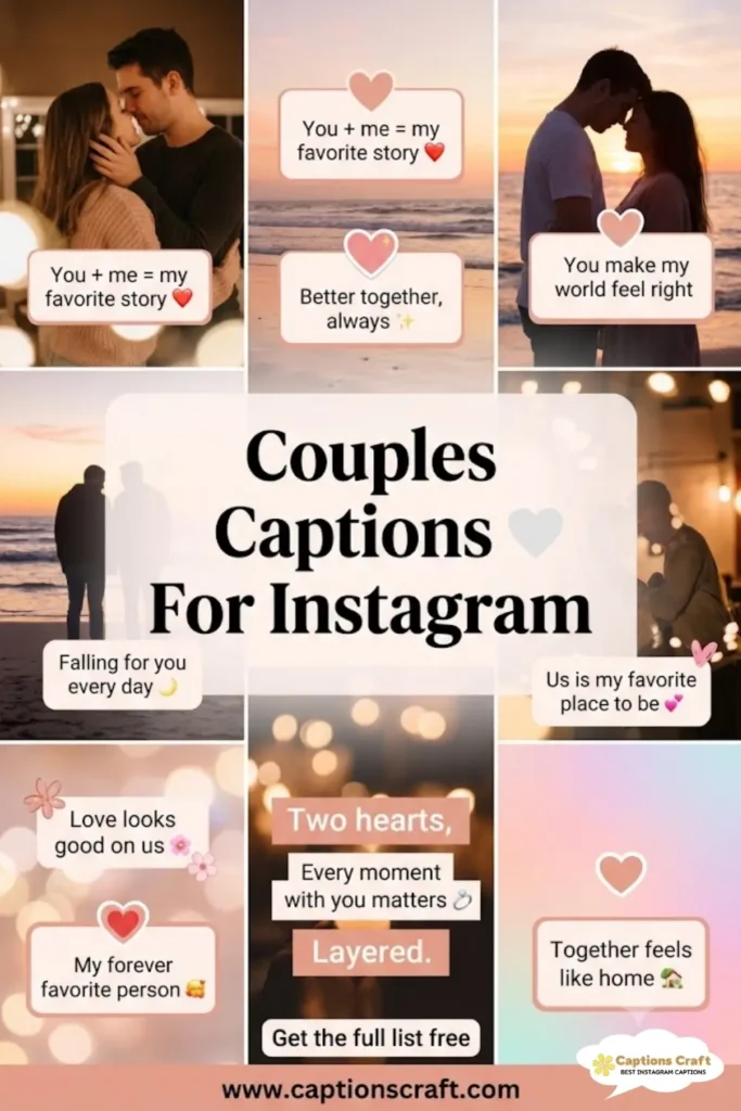 135+ Unforgettable Couples Captions For Instagram and Quotes That Spark Joy