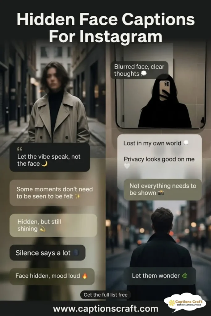 127+ Stunning Hidden Face Captions For Instagram And Quotes That Spark Intrigue