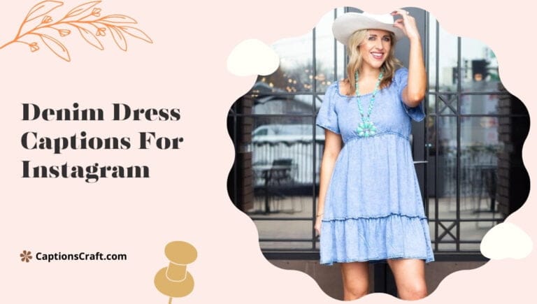 denim dress captions for instagram