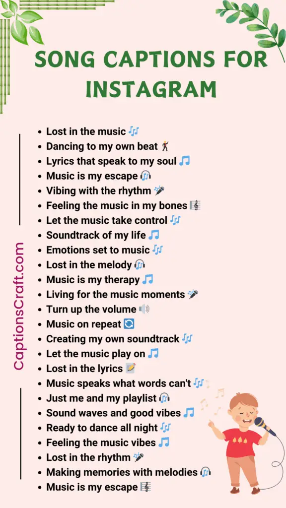 Song Captions For Instagram