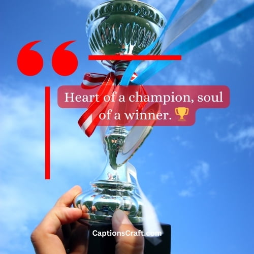 One-word Champion Instagram Captions