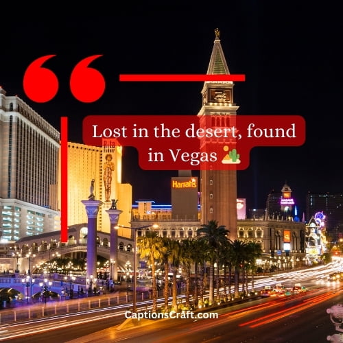 One-word Las Vegas Instagram Captions