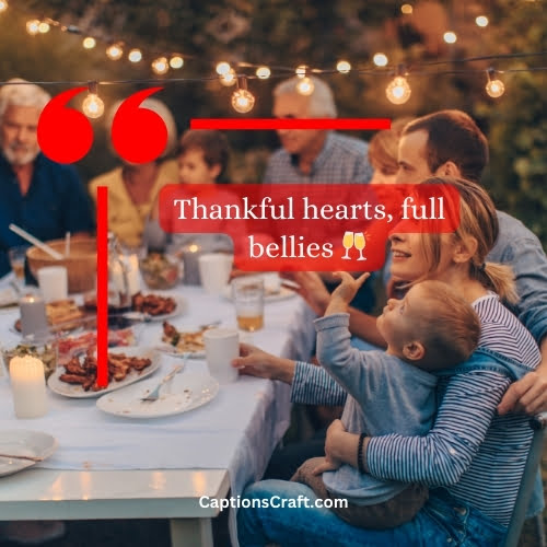 One-word Thanksgiving Instagram Captions