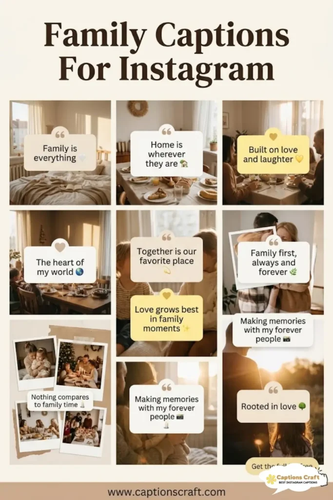 Heartwarming Family Captions For Instagram And Quotes to Cherish 135+ Moments Together