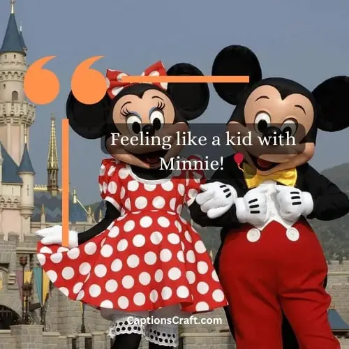 Three-word Minnie Mouse Instagram Captions (Editors Pick)