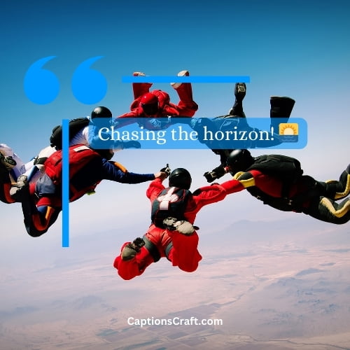 Three-word Skydiving Captions Instagram (Editors Pick)