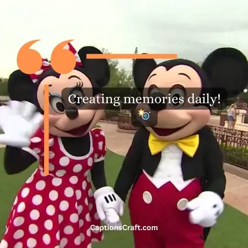 Two-word Minnie Mouse Instagram Captions (Snappy)