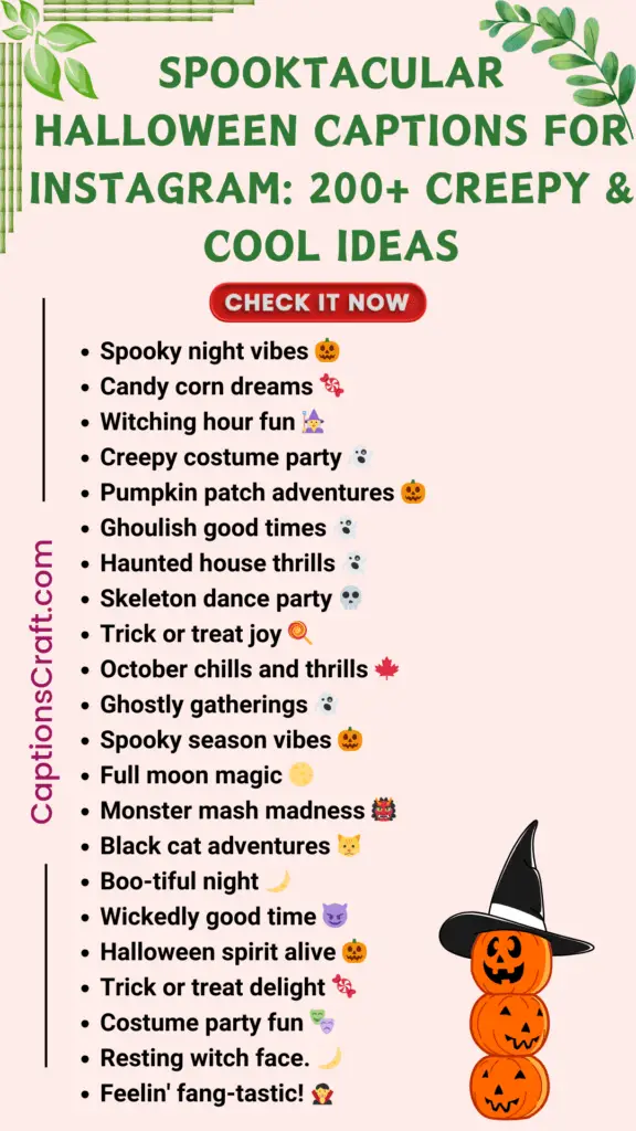 Halloween Captions For Instagram