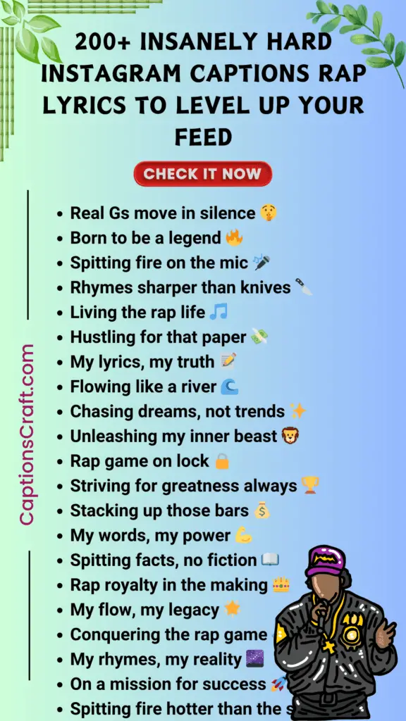 Hard Instagram Captions Rap Lyrics