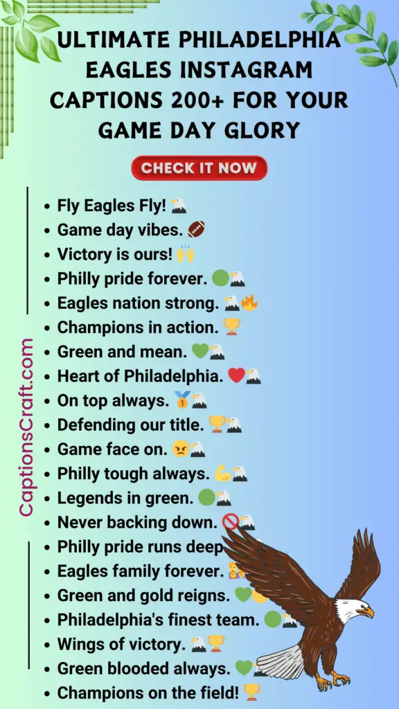 Philadelphia Eagles Instagram captions