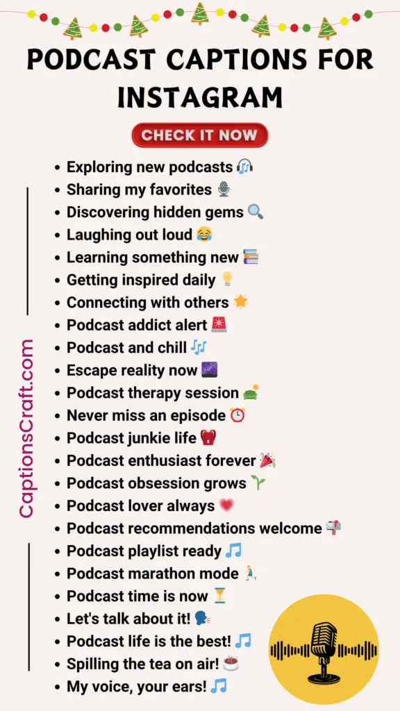 Podcast Captions For Instagram