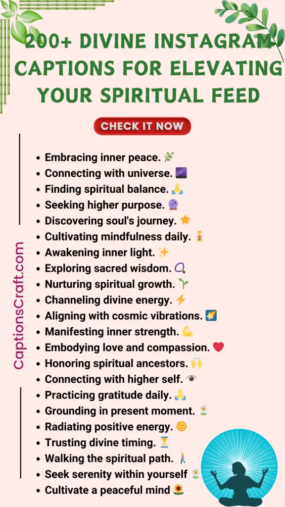 Spirituality Captions For Instagram