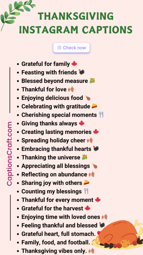 200+ Thanksgiving Captions: Grateful Grams Galore! 5 Thanksgiving Instagram Captions