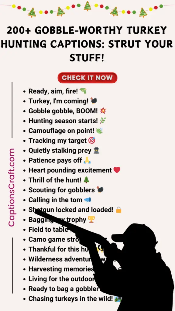 Turkey Hunting Instagram Captions