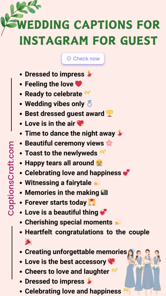 Wedding Captions For Instagram For Guest