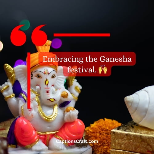 Superb Ganpati Bappa Captions For Instagram (Writers Choice)