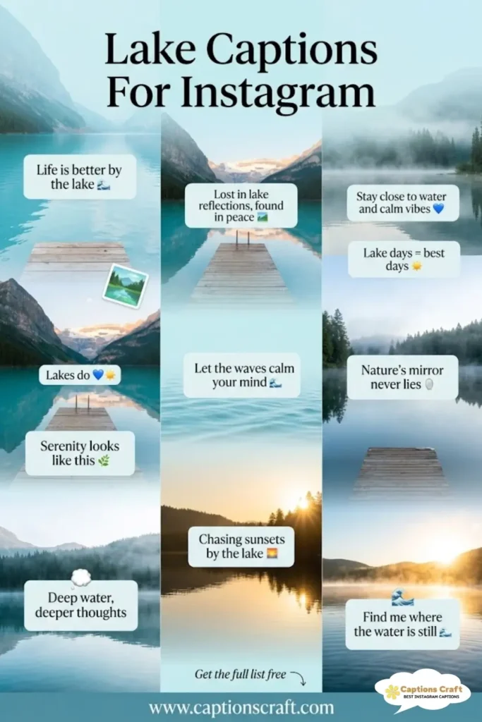 143+ Enchanting Lake Captions For Instagram And Quotes That Make Waves