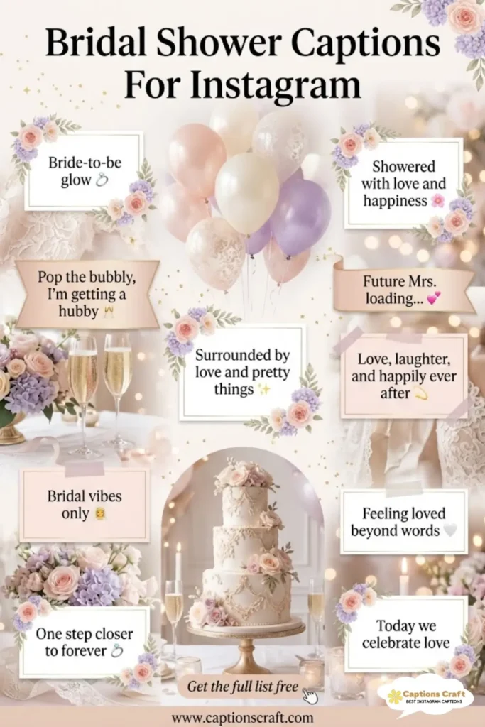 135+ Cute Bridal Shower Captions For Instagram For Special Moments