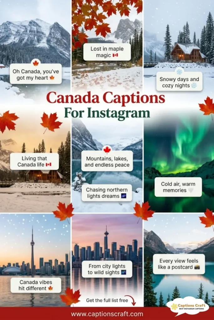 143+ Scenic Canada Captions For Instagram And Quotres For Lakes, Mountains, And Vibes