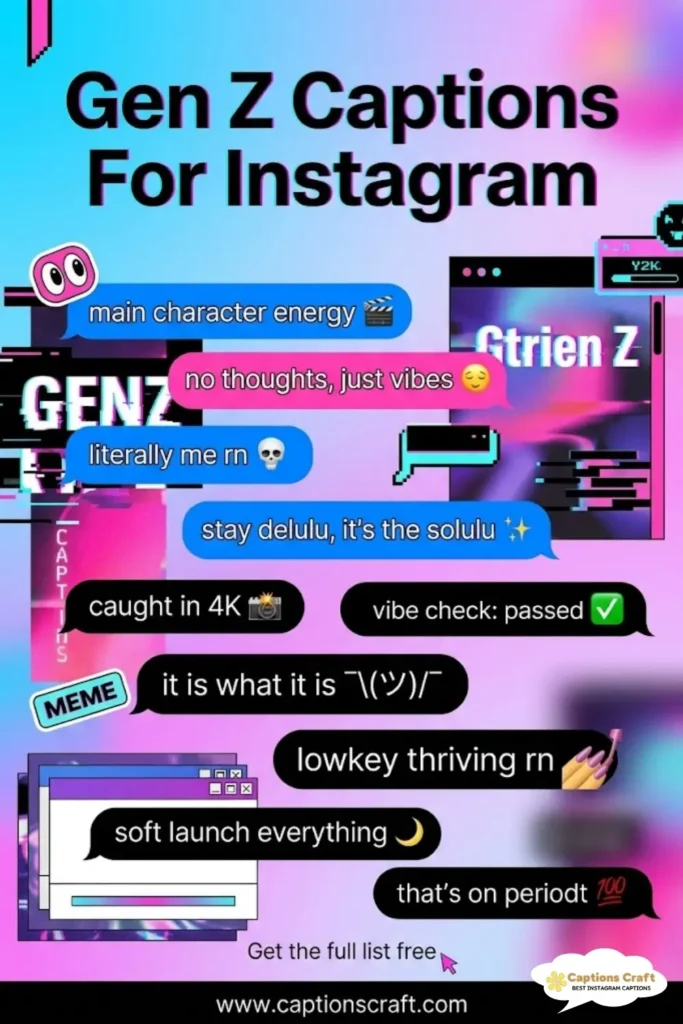 135+ Creative Vibes with Gen Z Captions For Instagram And Quotes That Shine Bright