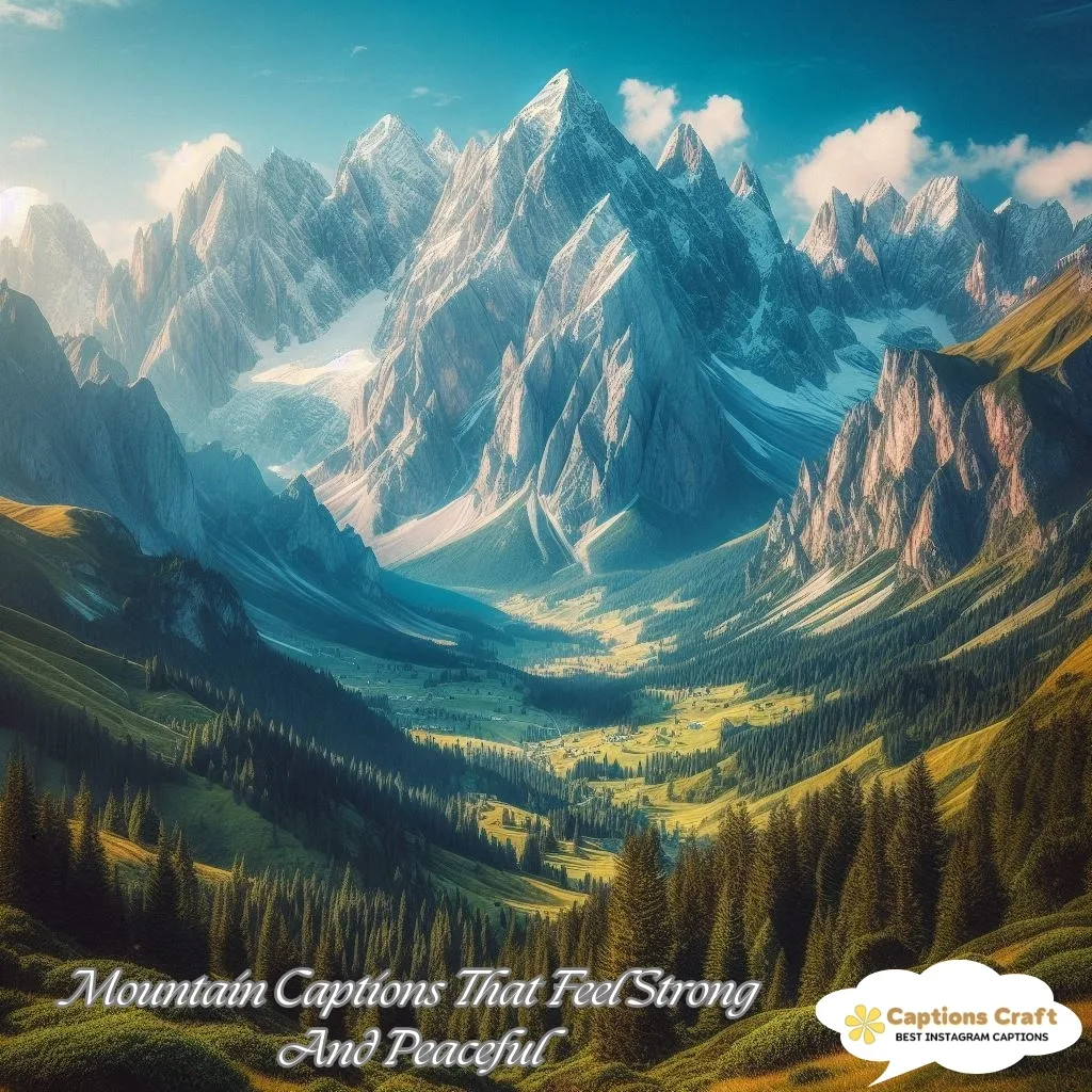 Mountain Captions That Feel Strong And Peaceful