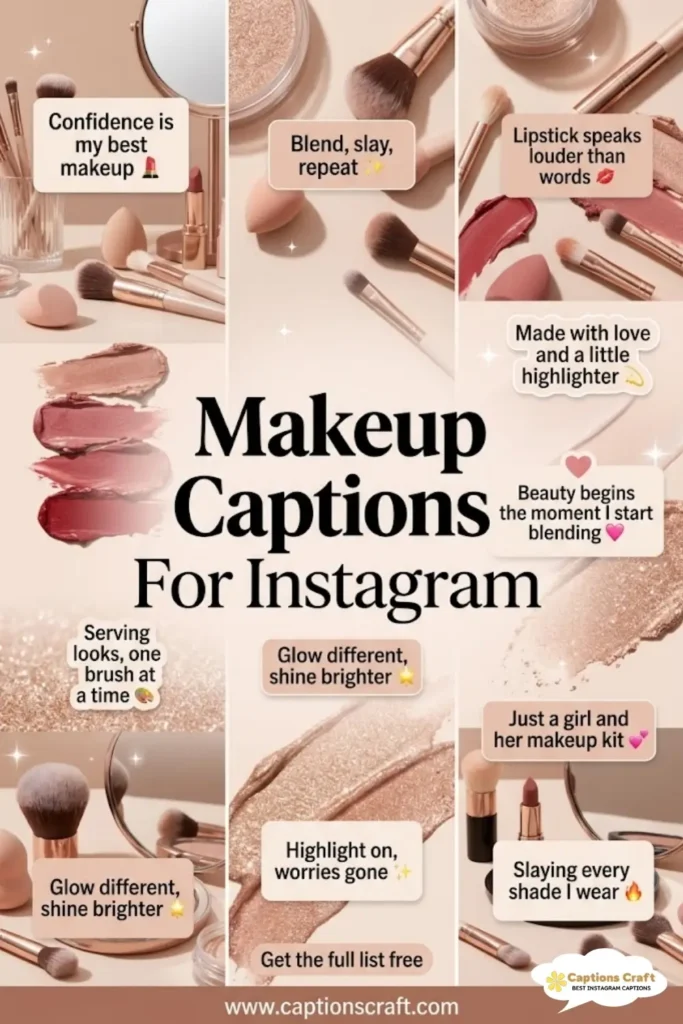 143+ Radiant Makeup Captions For Instagram and Quotes to Shine Bright