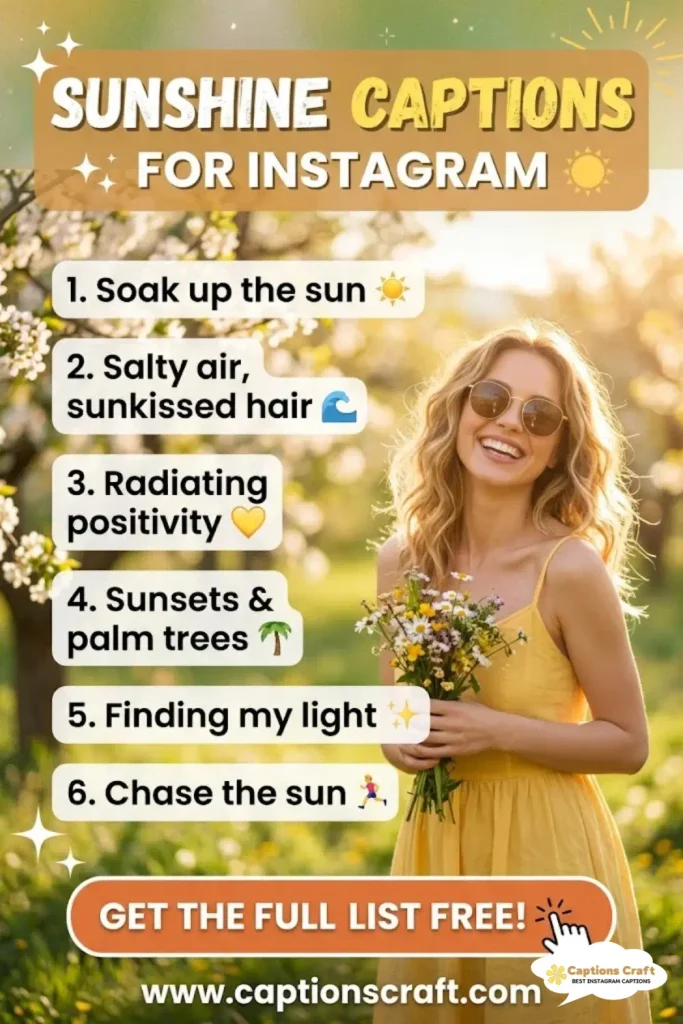 129+ Radiant Sunshine Captions For Instagram and Quotes to Brighten Your Day