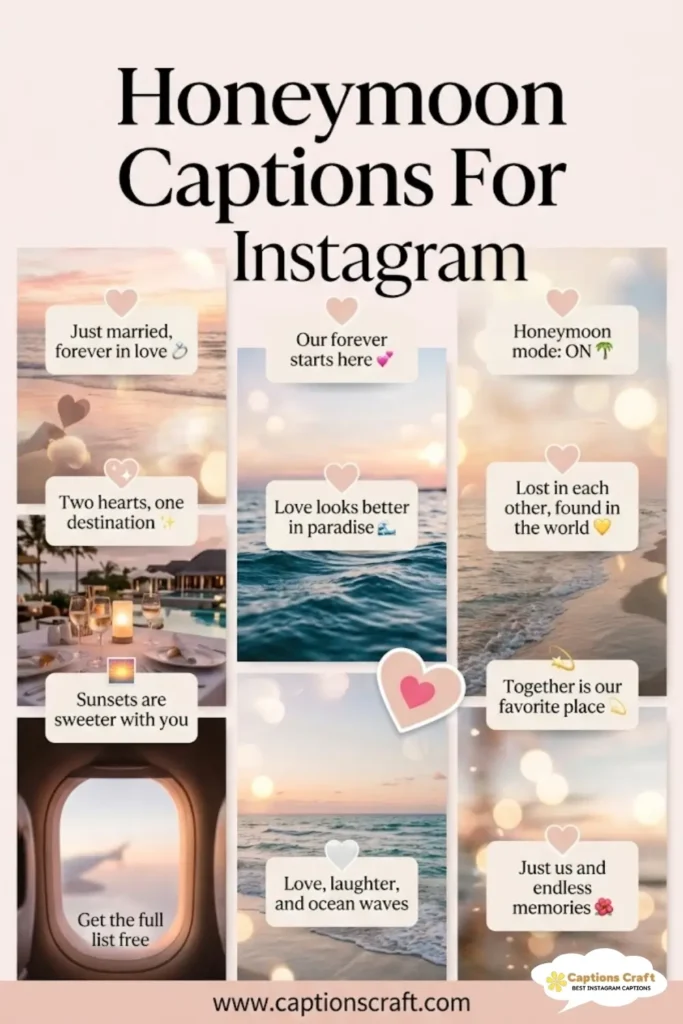 139+ Enchanting Honeymoon Captions For Instagram And Quotes to Spark Romance and Joy
