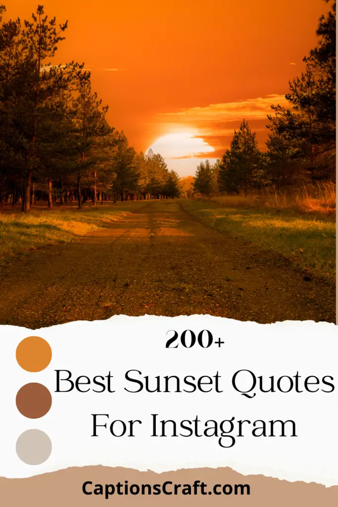 Best Sunset Quotes For Instagram