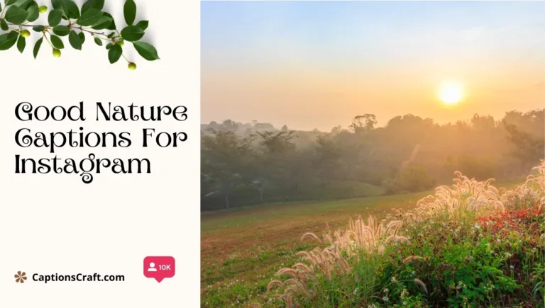 Good Nature Captions For Instagram