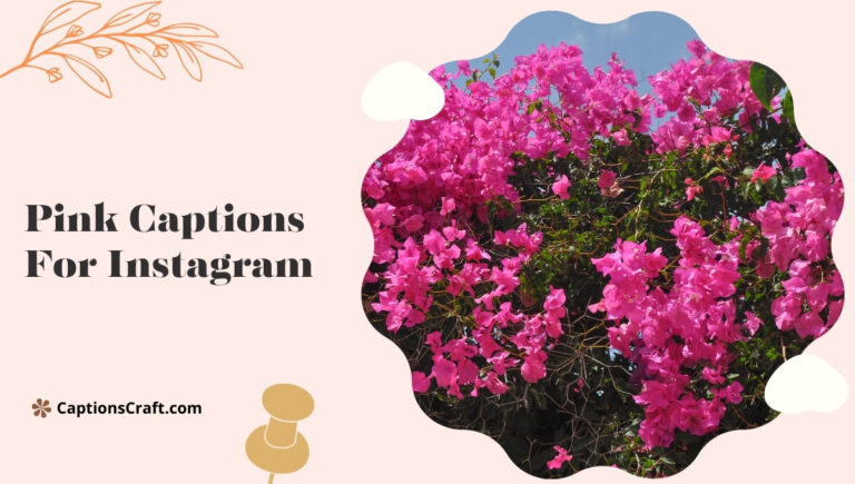 pink captions for instagram
