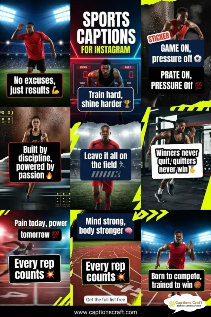 149+ Powerful Sports Captions For Instagram That Inspire and Motivate Quotes