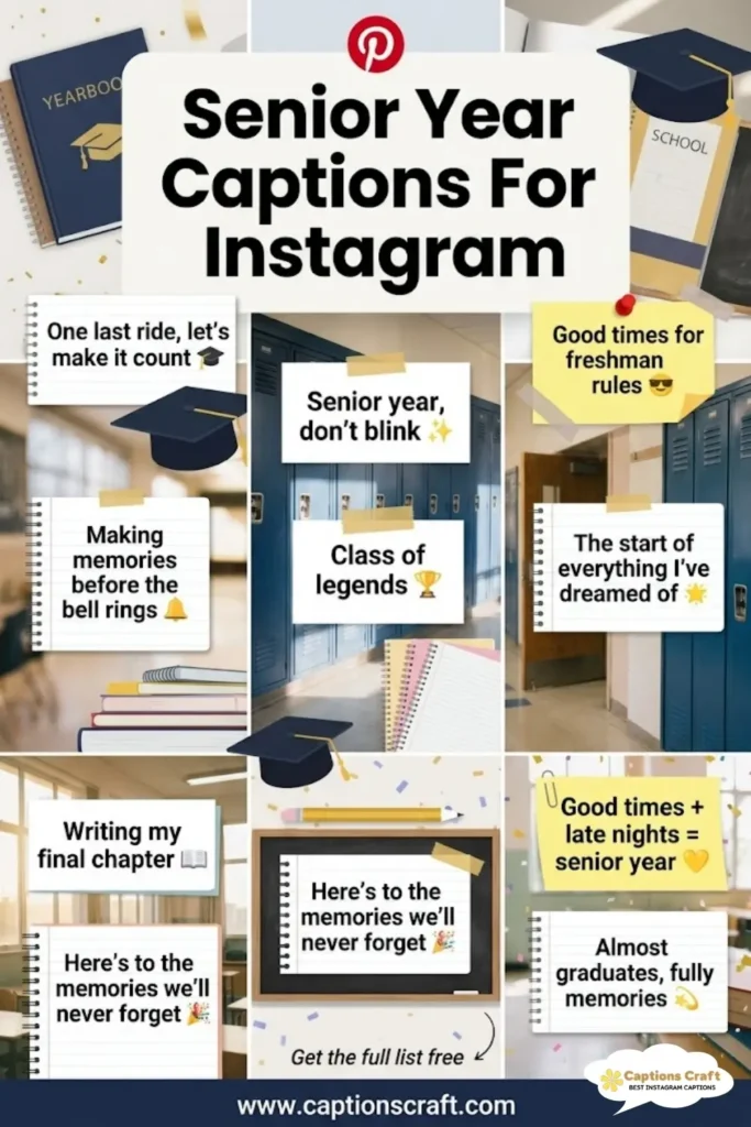 135+ Inspiring Senior Year Captions For Instagram to Celebrate Milestones