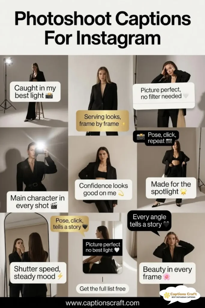 123+ Stunning Photoshoot Captions For Instagram and Quotes That Shine Bright