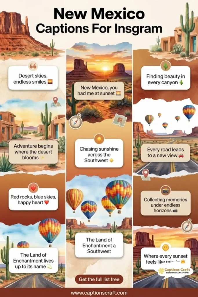 125+ Creative New Mexico Captions For Instagram and Quotes That Inspire Adventure